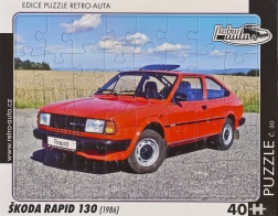 Retro autók puzzle Škoda Rapid 130 (1986) 40 darab