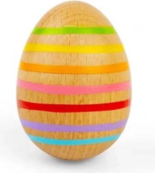 bigjigs toys fa zenélő tojás – csíkos