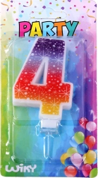 Partigyertya 4-es szám alakban csillagokkal