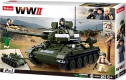 Sluban WWII Szovjet T-34/85 2 az 1-ben tank