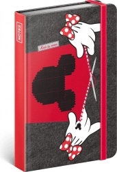 Vonalas jegyzetfüzet Minnie Mouse 11 × 16 cm, 172 oldal