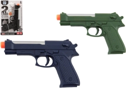 Műanyag pisztoly 17 cm fénnyel és hanggal