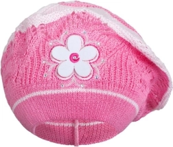 Kötött barett gyerekeknek New Baby sötét rózsaszín