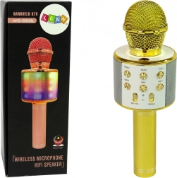 Vezeték nélküli USB mikrofon Hangszóró Karaoke Felvétel WS-858 Gold modell