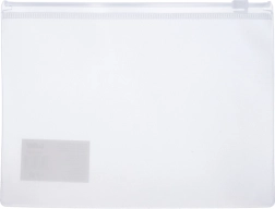 Átlátszó cipzáras irattartó mappa 29x21,5 cm