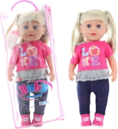 Szőke baba 45 cm-es, cumisüveggel