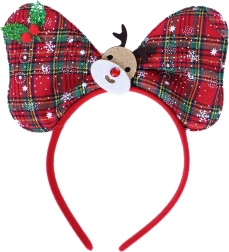 Karácsonyi fejpánt rénnel és csokornyakkendővel