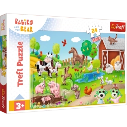 Puzzle 24 maxi BOBASKI ÉS ÁLLATOK Trefl