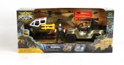 Katonai jármű és helikopter készlet