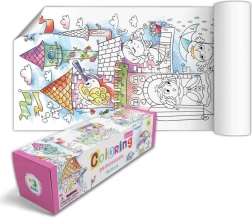 Kiszínezhető poszter – hercegnő 70 × 16 cm ajándékdobozban