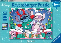 Puzzle 100 darabos DISNEY Stitch Karácsony