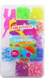 Karkötőkészítő készlet – színes gumik és kiegészítők műanyag dobozban