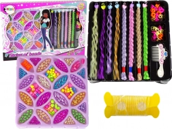 Színes gyöngykészlet hajra és ékszerekhez