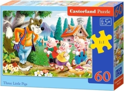 Három kismalac gyerek puzzle, 60 darabos