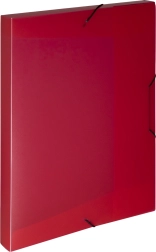 Műanyag gumis mappa A4, piros