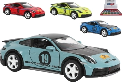 Kinsmart Porsche 911 rallye livery – fém modell pull-back meghajtással (13 cm)