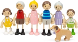 Bigjigs Toys babaházba való családi babakészlet