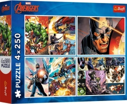 Puzzle 4×250 darab MARVEL Avengers