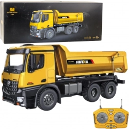 HUINA 1:14 RC billenőplatós teherautó fényekkel és hangokkal