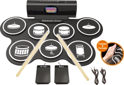 Elektronikus dobfelszerelés pedálokkal és fényhatásokkal