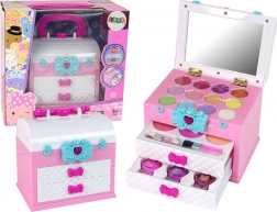 Rózsaszín-fehér gyerek szépségkofferm