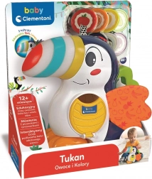 Interaktív tukán Adrián – gyümölcsök és színek tanulása, zsetonszorter, CZ/SK verzió a Clementonitól