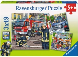 RAVENSBURGER Puzzle Mentők 3x49 darab
