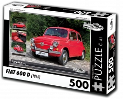 Puzzle Retro Autók Fiat 600 D (1966) 500 darabos