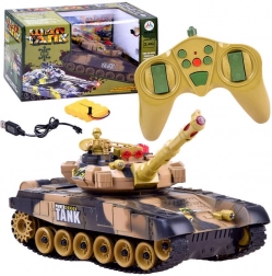 RC tank 2,4 GHz forgó toronnyal és fényhatásokkal – Sivatag