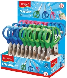 KEYROAD Soft iskolai olló 15 cm, vegyes színek - 1 darab