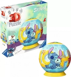 3D puzzle gömb DISNEY Stitch 72 darabbal talapzaton