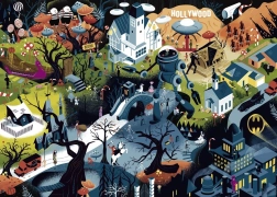 Puzzle HEYE Movie Masters: Tim Burton filmjei 1000 darabos