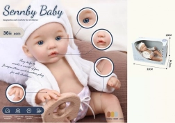 Szövet baba kisbaba Jagoda sapkában 32 cm