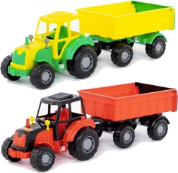 Műanyag traktor utánfutóval gyerekeknek