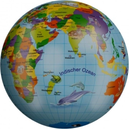 Földgömb mintás sportlabda 23 cm