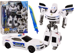 Auto-Robot 2az1-ben átalakuló rendőrautó, fehér