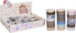 Dekoratív washi szalag 1,5 cm × 3 m – különböző minták