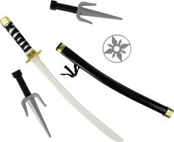 Ninja készlet késsel és dobócsillaggal