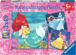 Ravensburger puzzle Disney hercegnők – Est a hercegnőkkel, 3×49 darabos