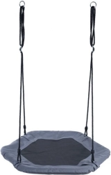 ECOTOYS hatszögletű hinta gólyafészek szürke