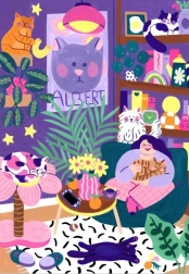 Macskarajongó puzzle 1000 darab