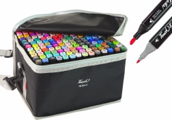 Kétvégű alkoholos markerek készlete táskában, 168 db