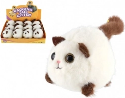 Plüss felhúzható cica 10 cm