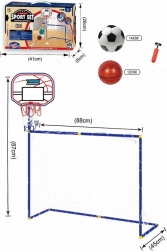 SPORTO 2 az 1-ben sportkészlet KOSÁRLABDA és FOCI