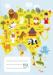 A5-ös iskolai füzet segédvonalakkal elsősöknek, 10 lap