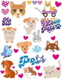 vasalható állatos foltok – nagy ív 20 × 30 cm