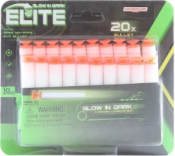 Világító habszivacs lövedékek tapadókoronggal – 20 db-os készlet