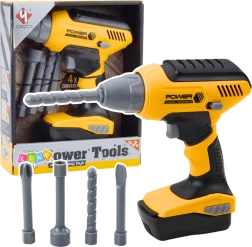 Interaktív Akkus Fúró LED Fénnyel és Cserélhető Fejekkel