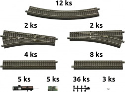 Roco geoLINE sínkészlet ágyazattal és tartozékokkal digitális kezdőkészletekhez