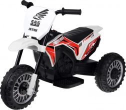 Gyermek elektromos háromkerekű zenelejátszással – Fehér